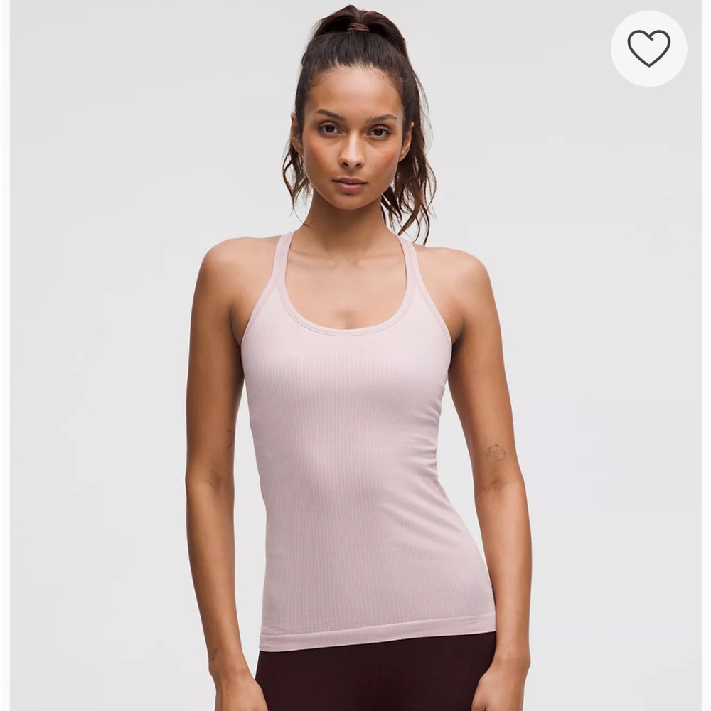 Lululemon ebb to street tank top size 4 with pads